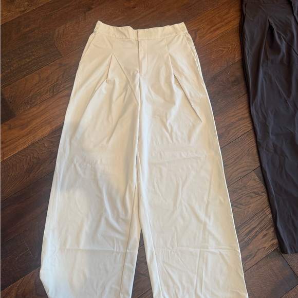 Athleta Cream Wide-Leg Trousers - Picture 2 of 3